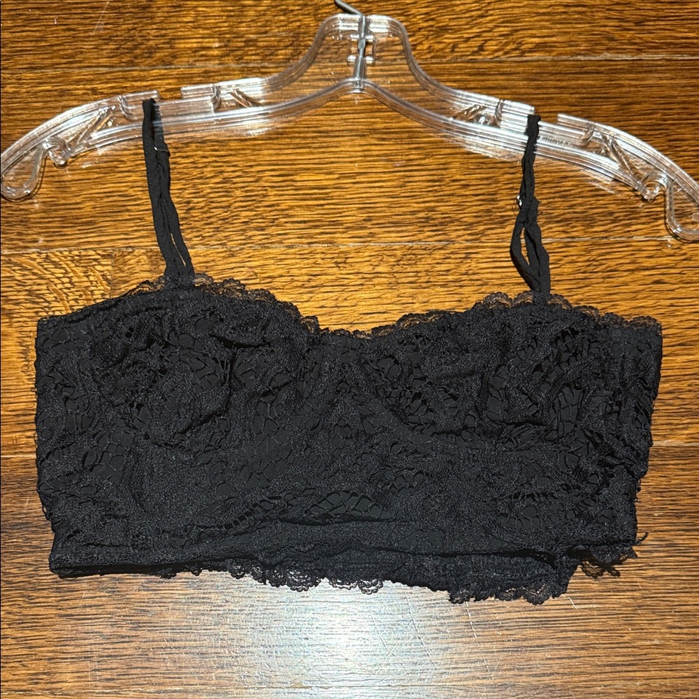 Aqua Black Lace Bralette